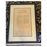 1954 Framed A Frank Statement to Cigarette Smokers Detroit Free Press
