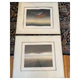 Samir Signed Limited Edition Framed Prints Pair Dawn East Mountain