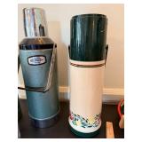 Vintage Thermos Lot Stanley Aladdin Floral Metal Vacuum Bottles 4 Pc