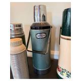 Vintage Thermos Lot Stanley Aladdin Floral Metal Vacuum Bottles 4 Pc