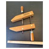 Vintage Jorgensen Wood Handscrew Clamp Made in USA Chicago Ill