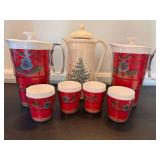 Vintage Thermo Designs Insulated Pitchers Cups Coffee Server Lot 7 Pc