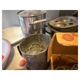 Vintage Kitchenware Cookware Lot Aluminum Utensils Sifter Rosette Iron