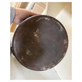 Antique Unmarked Cast Iron Dutch Oven w Lid Bail Handle No. 8 D