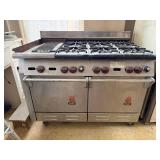 Wolf Commercial Gas Range 6 Burner Double Oven w Griddle Top