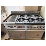 Wolf Commercial Gas Range 6 Burner Double Oven w Griddle Top