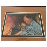 Framed Western Country Art Print Set of 4 Matted Wall Decor Lot
