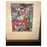 Marc Chagall I and My Village Framed Art Print MoMA Label 14in