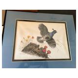 Dale C. Thompson Framed Wildlife Prints Lot of 4 Rustic Cabin Art