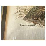 Dale C. Thompson Framed Wildlife Prints Lot of 4 Rustic Cabin Art