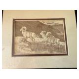 Dale C. Thompson Framed Wildlife Prints Lot of 4 Rustic Cabin Art