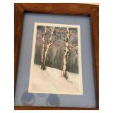 Dale C. Thompson Framed Wildlife Prints Lot of 4 Rustic Cabin Art