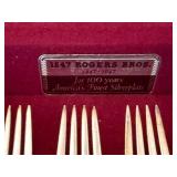 1847 Rogers Bros Silverplate Flatware Set w Chest Floral Pattern