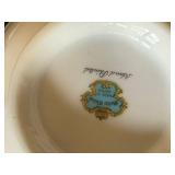 Meito China Hand Painted Japan Cream Soup Cups Floral Gilt Set of 9
