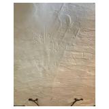 Signed Vintage Plaster Wall Sculpture Bathroom Interior Relief 1989