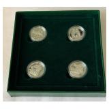 1996 Royal Canadian Little Wild Ones Sterling Silver Fifty Cent Four Coin Set Original Packaging w/ COA