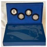 2014 50th Anniversary Kennedy Half Dollar 4 Coin Uncirculated Set - original package with COA