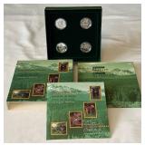 1996 Royal Canadian Little Wild Ones Sterling Silver Fifty Cent Four Coin Set Original Packaging w/ COA