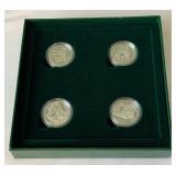 1996 Royal Canadian Little Wild Ones Sterling Silver Fifty Cent Four Coin Set Original Packaging w/ COA