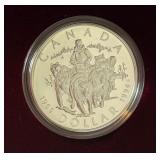 1994 Royal Canadian Proof Silver Dollar - Sled Dog Original Packaging w/ COA