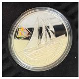2000 Canadian $20 Silver Proof Coin Le Bluenose - Holograph! Original Packaging w/ COA