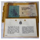 1967 Canada Proof-Like 6 coin uncirculated set - original package with COA and envelope