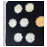1992 Canadian 125th Anniversary 95.5% Silver 13 coin Proof Set Tray with Coins only, no external hard case, no COA
