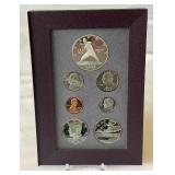 1992 Prestige Olympic Silver Proof Set 7 Coins - no COA or other packaging, minor damage on some coins