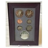 1992 Prestige Olympic Silver Proof Set 7 Coins - no COA or other packaging, minor damage on some coins