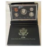 1998 Premier Silver Proof Set - original package with COA