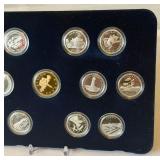 1992 Canadian 125th Anniversary 95.5% Silver 13 coin Proof Set Tray with Coins only, no external hard case, no COA