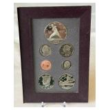 1992-S US Mint Prestige 7 Coin Proof Set - Olympics - Nolan Ryan Silver Dollar  Coins and Case only, fire damage evident