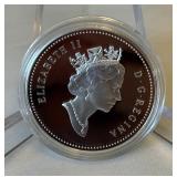1996 Royal Canadian Proof Silver Dollar - McIntosh Apple Original Packaging w/ COA