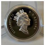 1996 Royal Canadian Proof Silver Dollar - McIntosh Apple Original Packaging w/ COA