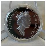 1996 Royal Canadian Proof Silver Dollar - McIntosh Apple Original Packaging w/ COA
