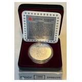 1996 Royal Canadian Proof Silver Dollar - McIntosh Apple Original Packaging w/ COA