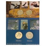 1995 Canada on the Wing Birds of Canada Fifty Cent Silver Four Coin Set Original Packaging w/ COA