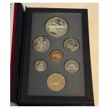 1991 Royal Canadian Double Dollar 7 Coin Proof Set - Le Frontenac Silver Dollar Original Packaging w/ COA