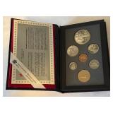 1991 Royal Canadian Double Dollar 7 Coin Proof Set - Le Frontenac Silver Dollar Original Packaging w/ COA
