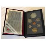 1994 Royal Canadian Double Dollar 7 Coin Proof Set - Dog Sled Patrol Silver Dollar Original Packaging w/ COA