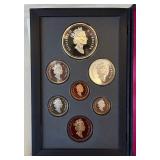 1996 Royal Canadian Double Dollar 7 Coin Proof Set - MacIntosh Silver Dollar Original Packaging w/ COA