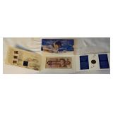 1996 Canadian Uncirculated $2 Coin and Bank Note Set Original Packaging w/ COA