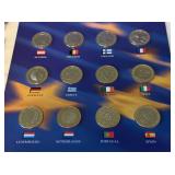 2002 The 50 State Quarters and Euro Coin Collection (17 coins) Original Packaging w/ COA