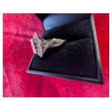 Size 7 1.5 Carat Mined Diamond 14 Carat Gold Cushion Bridal Ring, Never Worn!