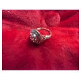 Size 7 1.5 Carat Mined Diamond 14 Carat Gold Cushion Bridal Ring, Never Worn!