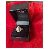 Size 7 1.5 Carat Mined Diamond 14 Carat Gold Cushion Bridal Ring, Never Worn!