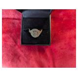 Size 7 1.5 Carat Mined Diamond 14 Carat Gold Cushion Bridal Ring, Never Worn!