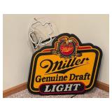 Miller Genuine Draft Neon Sign LA-1000 - Vintage Beer Advertising Display