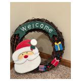 Holiday Decor - Welcome Wreath & Gnome for the Holidays Sign
