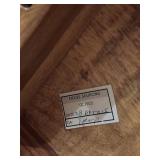 Handmade Round Wood Side Table - Mixed Hardwood Plank Top, Solid Legs